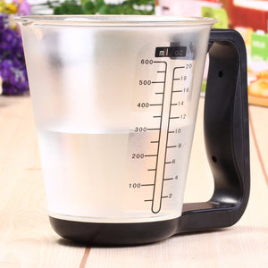 Hostweigh Measuring Cup Kitchen Scales Digital Beaker Libra Electronic Tool Scale with LCD Display Temperature Measurement Cups