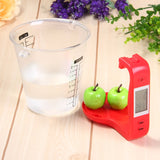 Hostweigh Measuring Cup Kitchen Scales Digital Beaker Libra Electronic Tool Scale with LCD Display Temperature Measurement Cups