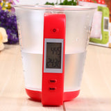 Hostweigh Measuring Cup Kitchen Scales Digital Beaker Libra Electronic Tool Scale with LCD Display Temperature Measurement Cups