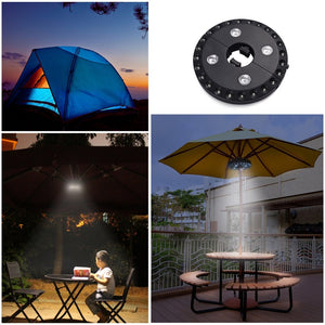 LEDGLE 28LED 200 Lumens Outdoor Cordless Patio Umbrella Pole Light Garden Portable Camping Tent Lamp Emergency Light With Hooks