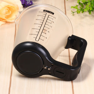 Hostweigh Measuring Cup Kitchen Scales Digital Beaker Libra Electronic Tool Scale with LCD Display Temperature Measurement Cups