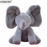 1PC 30cm Peek A Boo Elephant & Bear Stuffed Animals&Plush Doll Play Music Elephant Educational Anti-stress Toy Gift For Children