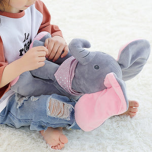 1PC 30cm Peek A Boo Elephant & Bear Stuffed Animals&Plush Doll Play Music Elephant Educational Anti-stress Toy Gift For Children