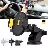 Universal Car Phone Holder Bracket Auto Interior Adjustable Automatically Locking Phone Holder Mount Windshield Accessories