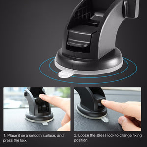 Universal Car Phone Holder Bracket Auto Interior Adjustable Automatically Locking Phone Holder Mount Windshield Accessories