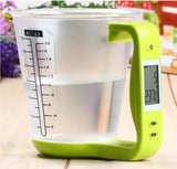 Hostweigh Measuring Cup Kitchen Scales Digital Beaker Libra Electronic Tool Scale with LCD Display Temperature Measurement Cups